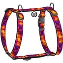 Шлея для собак Waudog Nylon Кубы 3Д анатомическая H-образная с QR паспортом L 50-90 см