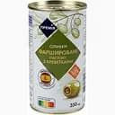 Оливки Премія зеленые фаршированные креветками 350 г (310823)