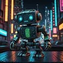 Деревянный фигурный пазл Робот в городе, А2, Картонная коробка 300+ элементов