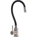 Смеситель кухонный Platinum KT 90 гибкий однорычажный из нержавеющей стали черный (000034764)