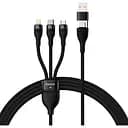 Кабель Baseus Flash Series II Two-for-three Charging Cable USB + Type C to M + L + C 100W 1.2 м Чорний
