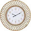 Часы настенные J-line круглые корпус из ротанга и бамбука 62 см (40930)