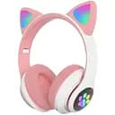Наушники беспроводные Cat Rainbow LED ear STN-28 кошачьи ушки розовые