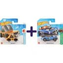 Набір: Базова машинка Hot Wheels HW J-Imports Mazda RX-3 помаранчева (5785) + Базова машинка Hot Wheels HW Reverse Rake Volvo P1800 Gasser блакитна (5785)