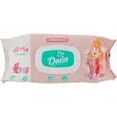 Дитячі вологі серветки Dada для дівчаток, без запаху, з клапаном, 120 шт.