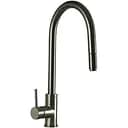 Змішувач кухонний Platinum PVD 6041 BW з висувним виливом чорний