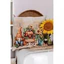 Наволочка гобеленовая Прованс Тыквенные гномы с тележкой 45х45 см (36216)