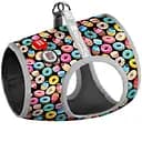 Шлея для собак мягкая Waudog Clothes Пончики, с QR паспортом, S2, 46-50х43-45 см