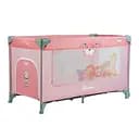 Манеж Toti T-04011 з системою швидкого складання москітною сіткою і колесами для легкого переміщення рожевий