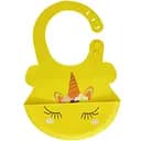 Слинявчик силіконовий Mega Zayka Єдиноріг з кишенею MGZ-0615 (Yellow)