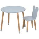 Детский столик Bambi Медвежонок 07-025G-ROUND для творчества со стульчиком 60х60 см