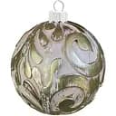 Набір ялинкових іграшок Dashuri Вінтаж 2 штуки по 8 см із золотою поталлю, пудра 80130402