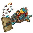 Пазл деревянный Семья Черепах, А4, Картонная коробка 100 элементов