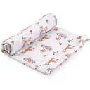 Пелюшка Руно фланель Жираф 90х110 см біла (204.05_Жираф)