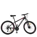Велосипед MTB2602-2, 26 дюймов, алюминиевая рама 13 Shimano 21SP черно-красный
