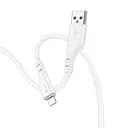 Кабель Hoco Lightning Crystal color silicone charging data cable X97 білий