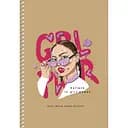 Тетрадь для записей Student А5, в клеточку, спираль, 96 л., Девушка (A5-SC-096-6115K)