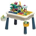 Детский столик 8020-209 с конструктором деталей доска для рисования стул корзины для хранения