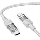 Кабель Hoco Spirit Type-C to Type-C transparent charging data cable U129 60W/3A 1.2 м