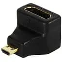 Перехідник 2E тато micro Hdmi мама Hdmi кутовий gold пластик