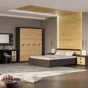 Спальня Еверест Соната Комплект 8 (модульная - 8 элементов) венге темный/дуб крафт золотой (EVR-2622)