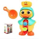 Гра для ванны Утенок, 2 цвета, водяная мельница, лейка