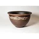 Макитра для подачи 1,5 литра керамическая (глиняная) с орнаментом