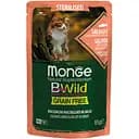 Вологий корм для стерилізованих котів Monge Cat Вwild Gr. Free Wet Sterilized лосось з креветками та овочами 85 г