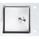 Кухонная стеклянная мойка Platinum Handmade White Glass из нержавеющей стали 3 мм прямоугольная 60x51x20 см