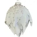 Новорічна прикраса на ялинку Dashuri Шишка закрита блиск 10x11 см, білий 15886601