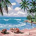 Набір для розпису по номерах Strateg Океан 20х20 см (HH5575)