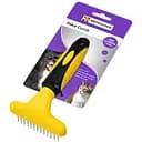 Гребінець граблі для собак і котів Bronzedog із зубом, що крутиться 15х9 см