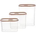 Набір контейнерів для зберігання сипучих продуктів Freshlife з кришками 3 шт. 1.4 л, 2 л, 2.8 л (D-302)