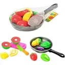 Игровой набор Продукты (3013 C) на липучке. Дощечка, ножик, в сковородке