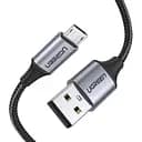Кабель Uзелений US290 USB 2. 0 A to Micro USB Cable Nickel Plating Aluminum Braid 2 м (чорний) (UGR-60148)