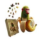 Деревянный фигурный пазл Шимпанзини Бананини, А5, Деревянная коробка 35 элементов