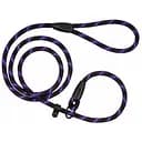 Поводок-удавка для собак Barksi Active (длина 183 см диаметр 9 мм) черно-фиолетовый
