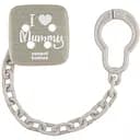 Ланцюжок до пустушки Canpol babies I Love Mummy сірий (2/434_grey)