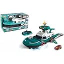 Корабль 660 A-249 парковка, звук, подсветка, инерция, масштаб 1:64, в коробке зеленый