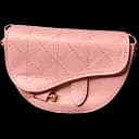 Дитяча сумка на ланцюжку з екошкіри 16х11х5 см рожева (24-328)