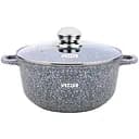 Каструля Vezzer з кришкою 20 см 2.5 л сіра (VZ8041)