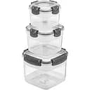 Набір контейнерів для зберігання продуктів Freshlife вакуумні квадратні 3 шт. 0.3 л, 0.6 л, 1.2 л (D-446-03)