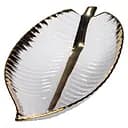 Фарфоровое блюдо для сервировки стола в форме листьев 35×18.5×5 (см) блюдо для подачи закусок Золото Yiwu WH045