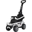 Детская каталка-толокар Bambi Racer 2 в 1 с музыкой и светом, белая