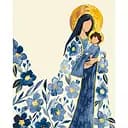Картина по номерам "Богородица" 16527-AC с металлизированными красками 40х50 см