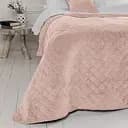 Покривало ТЕП Velour ромб круглий 240х180 см пудрове (4-00516_22421)