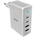 Зарядний пристрій Vokamo 2хType-C, 2хUSB Spow GaN 100W