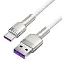Кабель із металевими конекторами Baseus Cafule USB - Type-C 66 W 1 метр (CAKF000102) білий