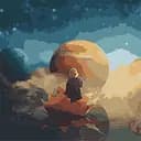 Картина за номерами "Космічна прогулянка" KHO9547 з фарбами металiк 50х50 см