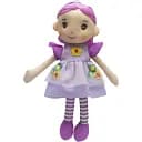 Лялька м'яка Devilon 36 см три квітки фіолетова сукня (861057-2)